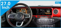 Écran d'affichage de voiture DVD à commande centrale intégrée JL1316, écran de recul et tableau de bord LCD pour Jeep JL 2018-2025
