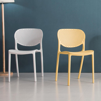 Chaise de salle à manger en plastique et polypropylène, meuble de créateur italien, surnaturel Yi, avec trou empilable