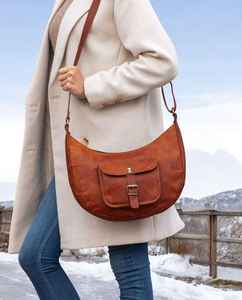 Sac à bandoulière en cuir véritable pour femmes, élégant, durable, pour voyage, travail ou décontracté, avec plusieurs compartiments, doux - Product Image 6