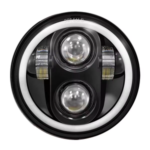 Faro Led de 5,75 pulgadas con anillo Halo, luz de conducción de ojo en ángulo, DRL redondo de 5,75 pulgadas para jeep <span class=keywords><strong>Cherokee</strong></span>, faro Led para motocicleta - Product Image 3