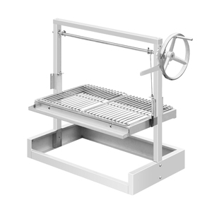 <span class=keywords><strong>Parrilla</strong></span> para <span class=keywords><strong>Barbacoa</strong></span> de Carbón de Acero Inoxidable para Exteriores, Integrada en la Encimera, <span class=keywords><strong>con</strong></span> Altura de Cocción Ajustable Manualmente - Product Image 1