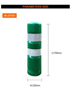 Indicador de tráfico reflectante, poste de advertencia, bolardo trasero de resorte de plástico - Product Image 4