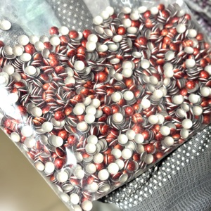 Paillettes Rotonde in Alluminio Senza Piombo, Rosso Vino, per Applicazioni a Caldo, Decorazioni Tessili - Product Image 5