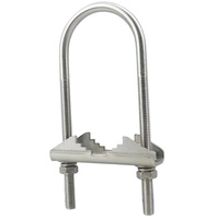 Abrazadera de perno en U de acero inoxidable 304 con placa deflectora, clip de Tubería Tipo U para mástil de antena exterior y tubería