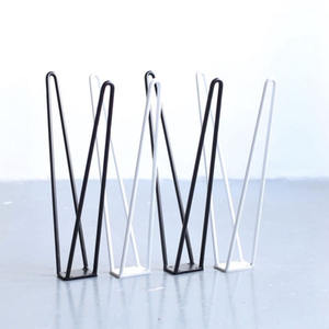 Pieds de table de skateboard JAYA DIY, en métal noir satiné, style épingle à cheveux, meubles en fer noir - Product Image 2