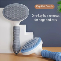 Brosse à poils pour animaux de compagnie classique anti-rayures en TPR, outil de démêlage pour chiens, fonction autonettoyante, vente en gros disponible