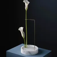 Dekorasyon ev otel doğal taş Modern Carrara beyaz masa vazolar