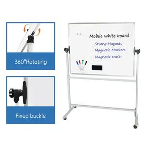 Whiteboard Mobile Stand Wheel Mobile And Lock Stand With Whiteboard For School