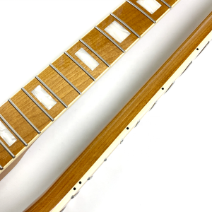 Manche de guitare électrique en érable rôti 21 frettes de rayon de 9.5 pouces TE TL avec incrustation de bloc et reliure blanche - Product Image 3