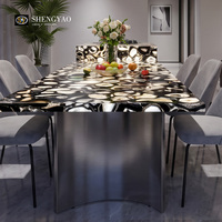 Dalle de pierre semi-précieuse rétroéclairée de luxe pour revêtement mural en agate noire translucide, îlot de cuisine, comptoir