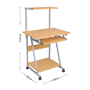 공장 공급 다기능 롤링 노트북 컴퓨터 책상 조정 가능한 높이 홈 사무실 쓰기 스토리지 선반 연구 테이블 - Product Image 5