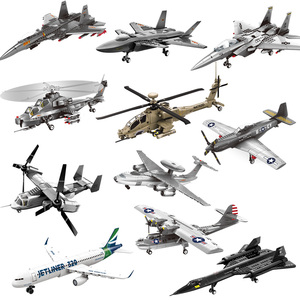 Wange 4001-4008 5005-5007 Collection d'avions de combat et d'hélicoptères Jouet de construction éducatif en plastique pour enfants garçons - Product Image 1