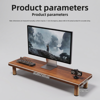 Support de moniteur d'ordinateur de bureau en bambou personnalisé, support de moniteur en bois massif, étagère de bureau pour ordinateur portable, organisateur de bureau