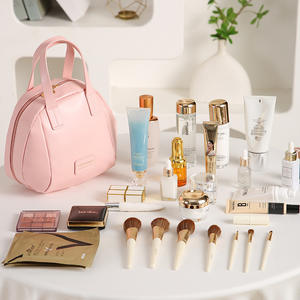 Sac de maquillage portable, nouveau style, grande capacité, sac à cosmétiques, sac à main, sac de rangement, sac de voyage, organisateur simple tridimensionnel - Product Image 6