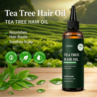 Minyak Rambut Tea Tree Menutrisi Akar Perawatan Kulit Kepala Anti Ketombe Mengontrol Minyak untuk Rambut Kering/Kusut/Berminyak OEM MOQ1000 Stok Tersedia
