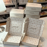 Boîtes cadeaux pliables en carton ondulé personnalisées, écologiques, en matériaux recyclés, avec impression UV pour l'expédition de bijoux