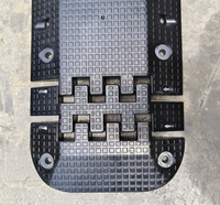 Rampe de protection de câbles à 2 canaux, robuste, 20 tonnes, en plastique, pliable, portable, pour accélérateur de vitesse temporaire