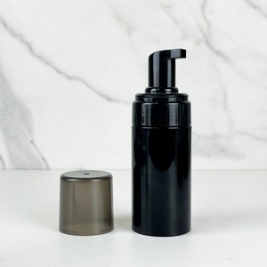 Cosmetic Facial Cleanser Mousse <b>Bottle</b> 100ml 120ml 150ml 200ml Black Silk Screen logo Plastic Soap Dispenser Foam <b>Pump</b> <b>Bottle</b> - Product Image 5