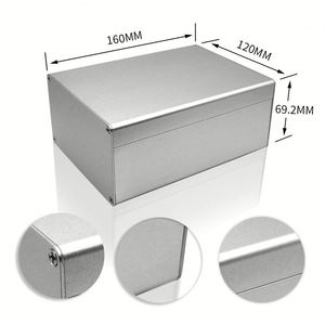<b>Metal</b> Audio Amplifier Case Manufacturer Customized CNC Machining Aluminum <b>Box</b> Enclosure Case Electric Meters IP54 Powder Coating - Product Image 4