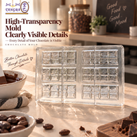 Moule à chocolat personnalisé Tangba, 6 cavités, texture élégante, barre de 40g, OEM ODM pour chocolaterie, boulangerie, pâtisserie, confiserie