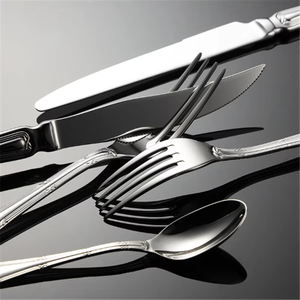 Cubiertos de Acero Inoxidable 18/10, Vajilla de Alta Gama para Hotel, Elegantes Cubiertos Plateados con Acabado Espejo, Cuchillo y Tenedor para Cena - Product Image 4