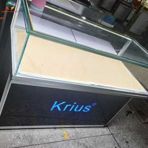 Porte <span class=keywords><strong>coulissante</strong></span> en verre de cadre en aluminium de fantaisie pour la vitrine de magasin de bijoux meubles élégants de bijoux pour le <span class=keywords><strong>but</strong></span> d'affichage - Product Image 4