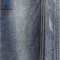 2099 TR Slub Crosshatch Stretch Coton Polyester Viscose Spandex Tissé Sergé Denim Tissu pour Homme