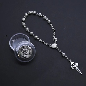 Pulsera <span class=keywords><strong>de</strong></span> Metal <span class=keywords><strong>de</strong></span> plata antigua, conjunto <span class=keywords><strong>de</strong></span> concha o Fátima <span class=keywords><strong>de</strong></span> <span class=keywords><strong>Santiago</strong></span>, catolismo, regalo, cuentas <span class=keywords><strong>de</strong></span> oración religiosa, rosarios - Product Image 2