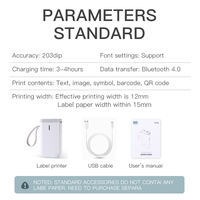 Niimbot/jingchen Mini imprimante d'étiquettes thermique de poche Imprimante mobile