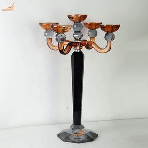 Nouvelles innovations colorées personnalisées Chandeliers en cristal à bon <span class=keywords><strong>prix</strong></span> pour la table de mariage - Product Image 6