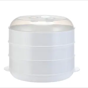 food grade PP Portable eco-friendly plastic food steamer basket custom plastic case plastic microwave food steamer