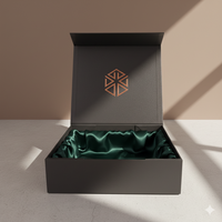 Boîte cadeau en carton rigide écologique et recyclable, pliable, magnétique, avec logo personnalisé, pour emballage cosmétique, estampage à chaud