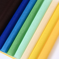Tissu léger en popeline de polyester 100% teint uni pour vêtements de travail et uniformes