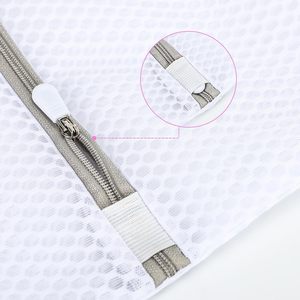 Sac de Lavage en Maille Nid d'Abeille DIY Grande Capacité avec Fermeture Éclair Colorée, Sac à Linge Personnalisable – Offre Spéciale - Product Image 4