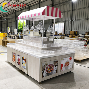 Présentoir en bois et métal personnalisé pour snacks en vrac, étagère de supermarché avec conteneurs en acrylique transparent et armoires de rangement verrouillables - Product Image 1
