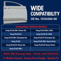 Ensemble de porte avant droite 13134394-00, panneau de porte de remplacement neuf pour BYD Song PLUS