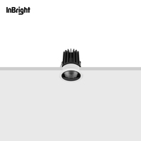 Commercial Intérieur COB Dali Dimmable LED Plafond Rond Spot Down Light 8W 10W 15W 25W Tube Polarisé Encastré Lampe Downlight
