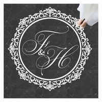 Autocollants personnalisés rectangulaires pour piste de danse de mariage, initiales, lettres, monogramme de la mariée et du marié, amovibles, imperméables, écologiques