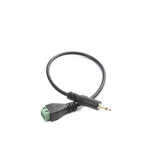3.5毫米单声道音频插孔至2Pin无焊螺钉接线端子连接器适配器电缆