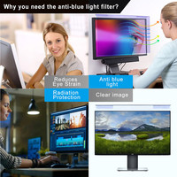 PROVAN 9H Protection d'écran d'ordinateur portable Confidentialité Anti-reflet Anti-lumière bleue Anti-traces de doigts HD Clair Couverture complète 15,6 pouces Film PET