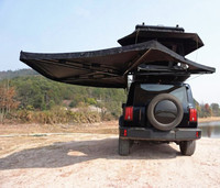 Auvent de voiture rétractable pour camping en extérieur, auvent latéral de voiture 270 degrés, auvent chauve-souris, auvent Foxwing, auvent autoportant 270 avec fermeture éclair en D