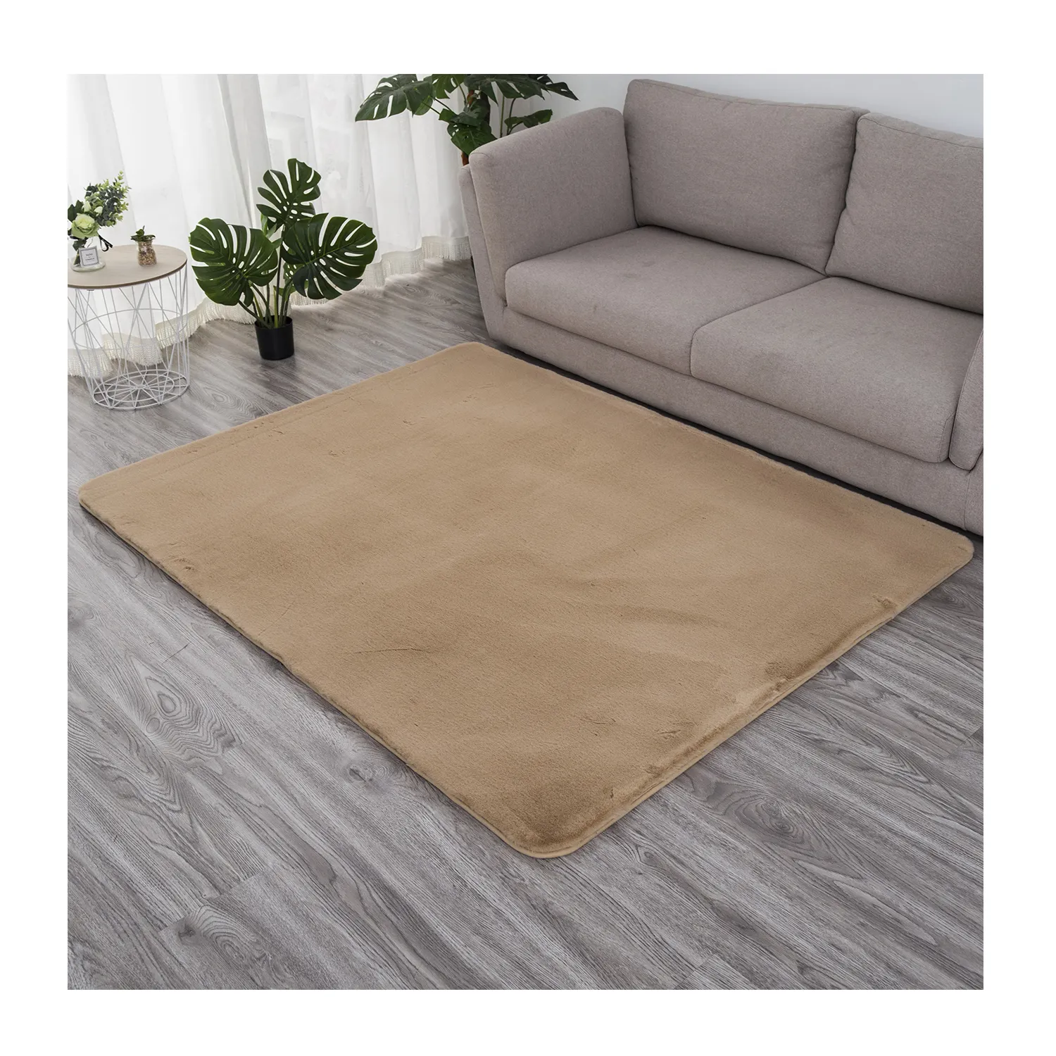 Ultra Soft Faux Fur Area Rugs Faux Rabbit Fur Carpet For Bedroom Dining Room Living Room