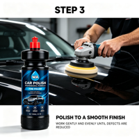 Cire de polissage personnalisée 3-en-1 de 1 litre pour l'entretien automobile – Composé de polissage et de lustrage pour voitures