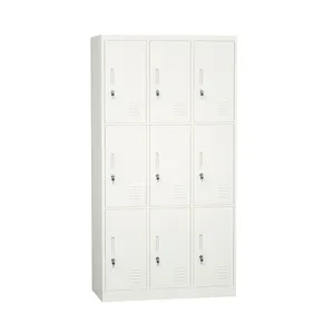 Wholesale 9 Door Locker Steel Cabinet Locker for School Gym Metal Locker for staff employee and wokshop