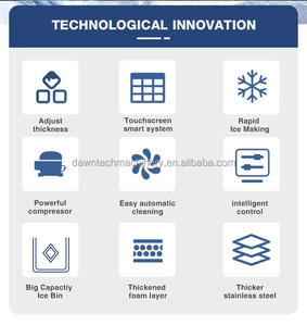 Máquina de Hielo Comercial Yunqingtech de Gran Capacidad, 500 kg, 1000 kg, 1500 kg, 2000 kg, Hielo en Escamas y Cubos Cuadrados, Ideal para Restaurantes - Product Image 6