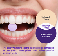 Fabricant de comprimés de dentifrice solides aux herbes de taille standard, correcteur de couleur, blanchiment des dents, comprimés de dentifrice violets