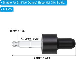 18mm 20mm Screw <b>Cap</b> with Customized Rubber <b>Plastic</b> Glass Dropper Non-Spill Feature for Essential Oil Bottles - Product Image 2