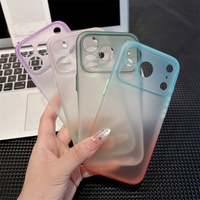 Coque de téléphone souple mate dégradée pour iPhone 18 Pro Max 17 Air 16 Plus 15 14 13 12 11 – Housse de protection intégrale ultra-fine antichoc