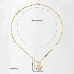 2025 <strong>Boys</strong> and Girls Shape Pendant <strong>Necklaces</strong> Women Brass Zircon <strong>Necklace</strong> Gold Plated Charm Jewelry <strong>Necklaces</strong> - Product Image 5