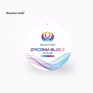 โลโก้ที่ปรับแต่งได้ 1350Mpa 39% โปร่งแสง Ht Plus สีขาว Z Irconia แผ่นเพทาย Lab เซอร์โคเนียบล็อกทันตกรรมรายการ Cad Cam บล็อก - Product Image 1